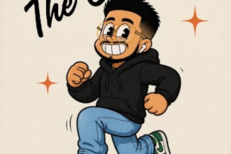 draw cartoon design for brand poster or merchandise