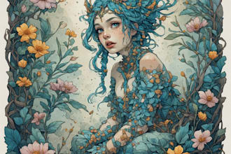 craft an original illustration for print and digital