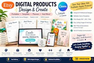 create etsy digital products in canva