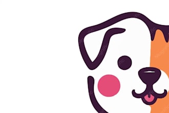 design modern dog pet care or animal logo