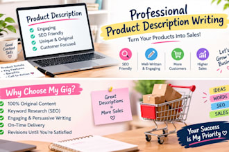 write SEO product descriptions for your store
