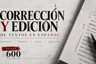 proofread and edit your spanish text