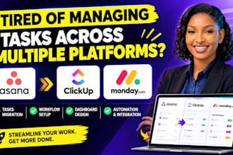 migrate asana to clickup monday com tasks workflow dashboard automation