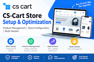 cs cart store setup cs cart store product management cs cart store optimizations