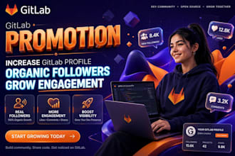 promote your gitlab profile to increase organic followers, and engagement