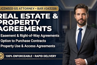 draft a property use or access agreement by US attorney