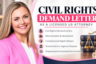 draft a powerful civil rights demand letter as a licensed US attorney