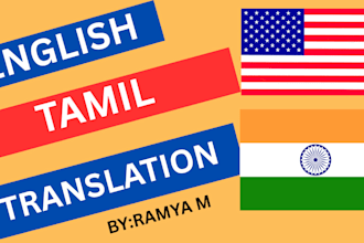 do english to tamil translation and content writing