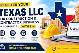 register your texas llc for construction and contractor business with ein