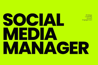 your professional social media marketing manager for facebook instagram linkedin