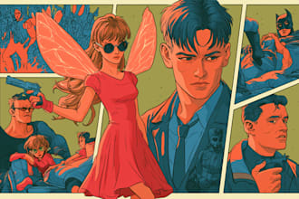 comic book illustration with comic book illustrator