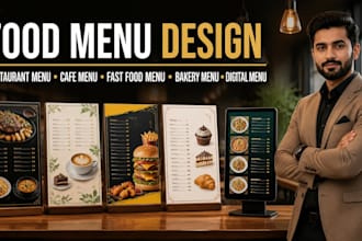 design modern restaurant food menu and menu card