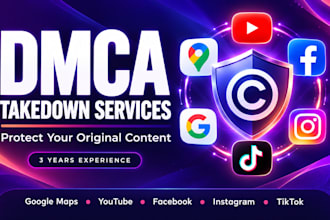 send dmca takedowns to google maps and social media