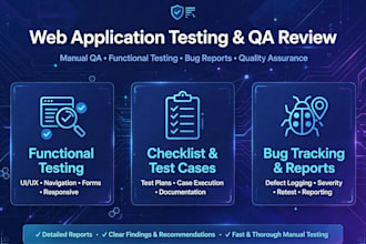 design manual test cases for web application QA and testing
