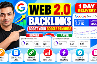 build high quality web 2 0 backlinks manually for you