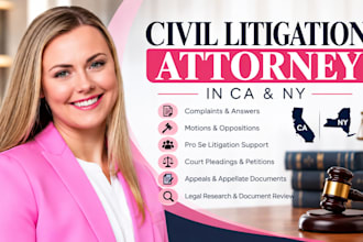 be your ca ny civil litigation attorney for pro se lawsuits and court documents