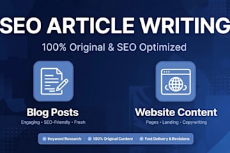 write SEO website content and blog articles