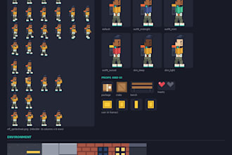 create a complete 2d game asset package for your game