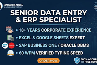 do perfect excel data entry and PDF to excel conversion