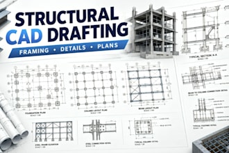 create autocad 2d drafting, technical drawings and as built dwg files