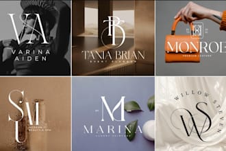 design a premium monogram and initials logo