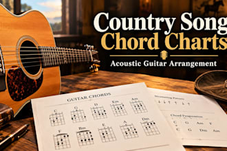 create chord charts and acoustic guitar arrangement for your country song