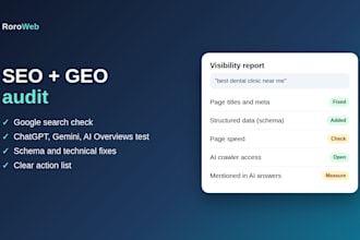 audit your website for SEO and ai search visibility in chatgpt and google