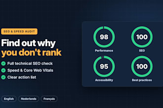 do a wordpress SEO and speed audit with a clear action plan