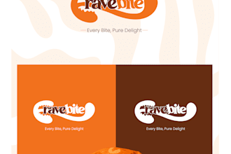design a modern flat logo, food brand identity, and custom