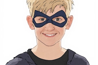 make personalized superhero portrait gift for kids