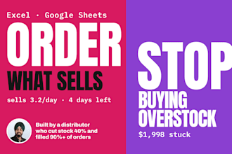 build an inventory and reorder tracker in excel or google sheets