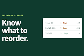 build an inventory and reorder tracker in excel or google sheets