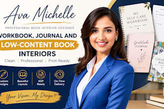 design KDP journal, planner and workbook interiors