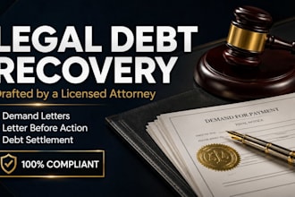 draft a legally binding debt settlement letter and agreement