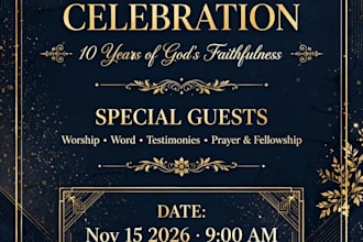 design a professional church poster crusade flyer and event poster