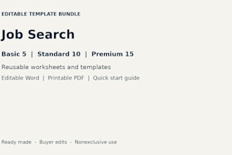 provide job search and interview templates