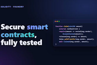 develop secure solidity smart contracts with full foundry tests