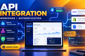 integrate third party API, webhooks and authentication