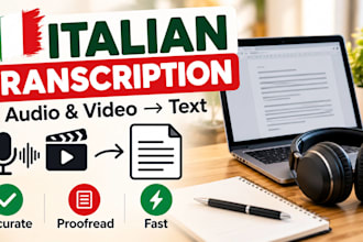 accurately transcribe italian audio e video
