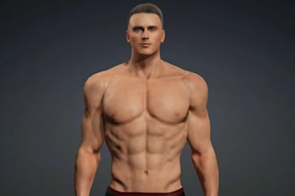 optimized web avatar,adult game character, ue5 nsfw metahuman,threejs gltf model