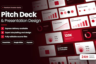 design investor pitch deck and powerpoint presentation for startups
