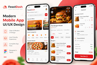 design modern UI UX for mobile apps in figma