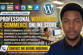 build a professional wordpress ecommerce website and online store