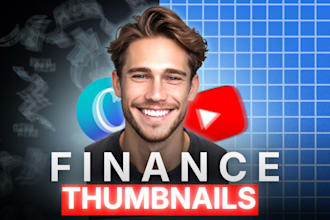 make clean and high CTR finance thumbnails