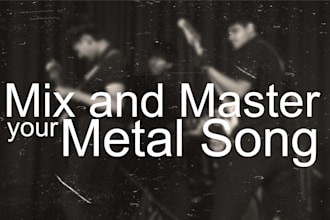 mix and master your metal song and make it sound huge