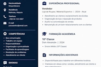 create a professional CV or resume in microsoft word