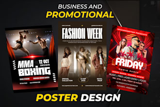 design professional business and promotional posters