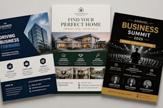 design professional business flyers, promotional flyers and marketing materials