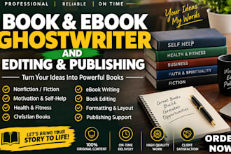 ghostwrite your book or ebook and create a captivating outline