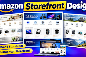 design amazon influencer storefront or amazon brand storefront design